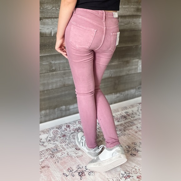 vervet denim haylie high rise ankle length skinny jeans wistful mauve V3499WMV - Picture 8 of 11